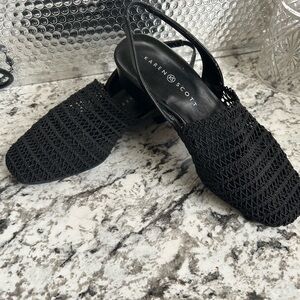 Karen Scott Black Woven Mules